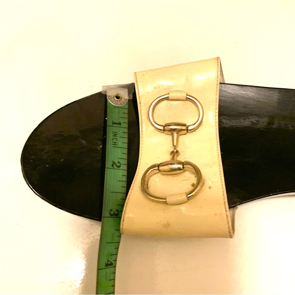 Authentic GUCCI Vitello Vernice Icon Bit Wood Clogs - Picture 11 of 12